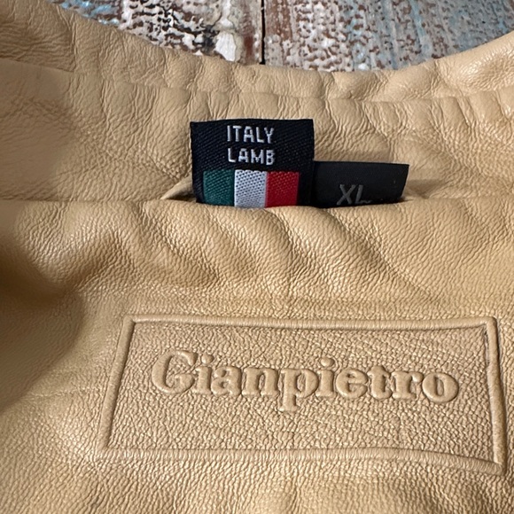 Doma Men's Light Tan Leather Jacket - Picture 2 of 6